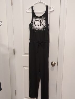 Calvin Klein Black Logo Tank Jumpsuit